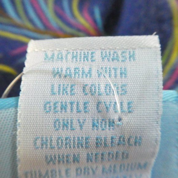 Nick and Nora Pajama Pants Blue Peacock Feather Hearts Drawstring Bottoms S - Picture 8 of 8